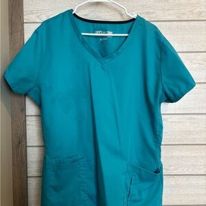 Grey's Anatomy Teal V-Neck Scrub Set
